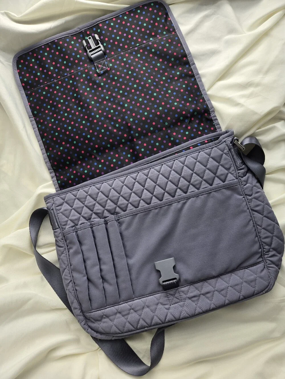 Vera Bradley Quilted Grey laptop bag